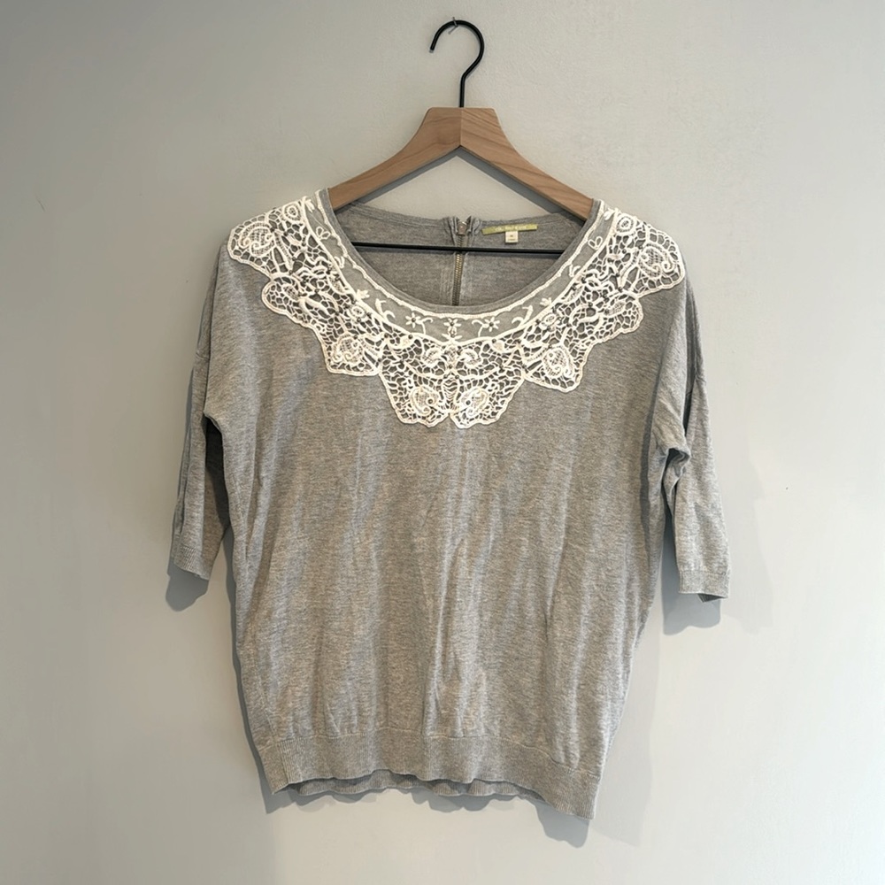 Gianni Bini cotton lace sweater